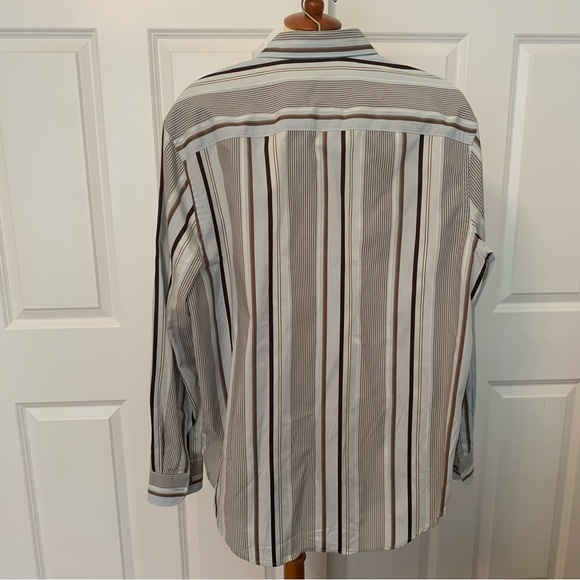 Perry Ellis Men’s Striped Dress Shirt - Picture 2 of 4